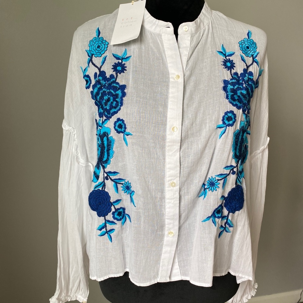 Zara Shirt with embroidery bib